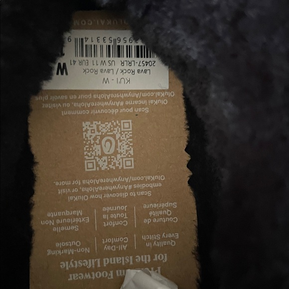 OluKai Black Women's Fur Slippers - Picture 9 of 9